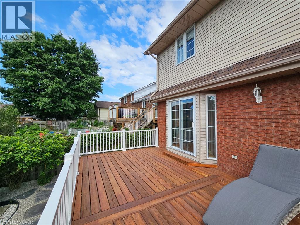 Newly stained multi-tier deck - 120 Lynndale Road, Simcoe, ON