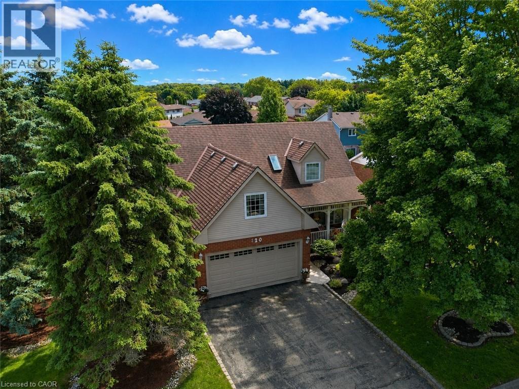 Two-car fully insulated garage and driveway with stone edging - 120 Lynndale Road, Simcoe, ON