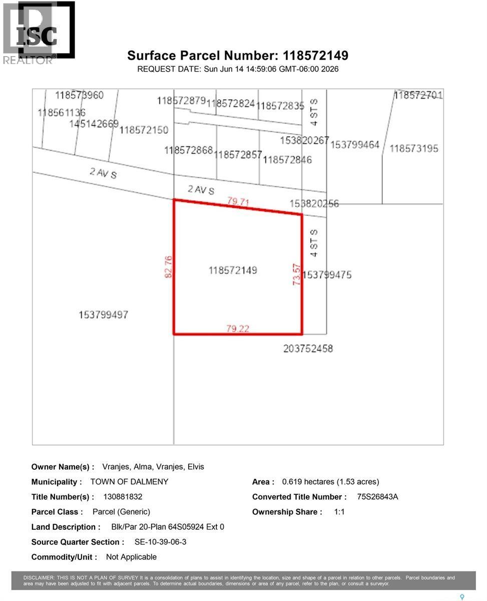207 4Th Street S, Dalmeny, SK