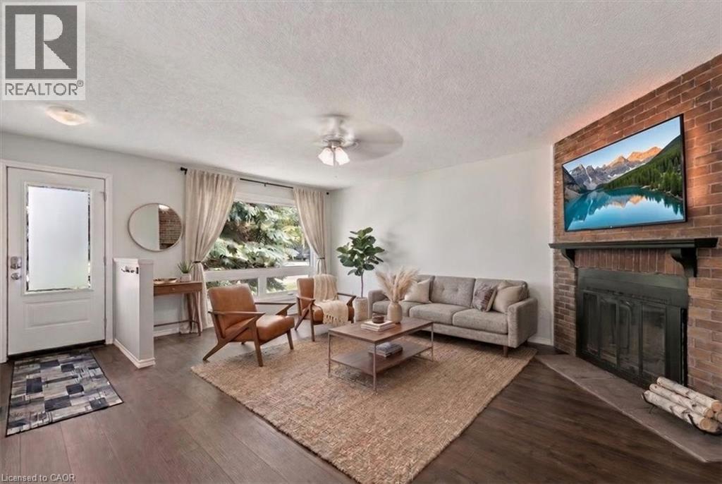 Main floor living room (virtually staged) - 96 Pathfinder Crescent, Kitchener, ON