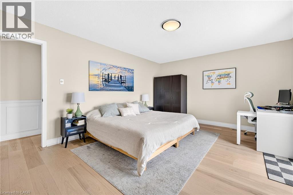 Spacious room featuring light wood-finish flooring, neutral wall tones, and recessed lighting - 15 Cheval Drive, Grimsby, ON - Indoor Photo Showing Bedroom