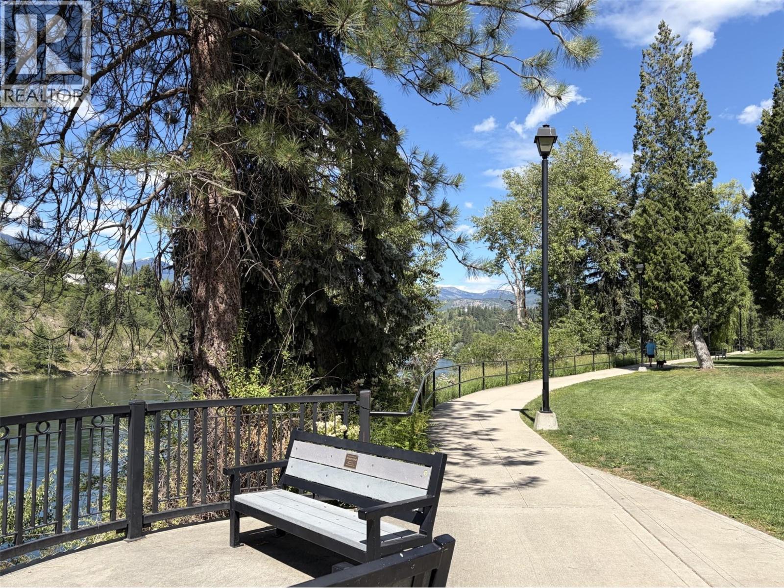Bench along walkway - 1110 Second Avenue, Trail, BC