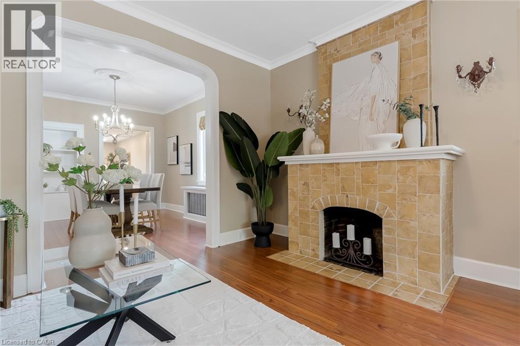 115 Filbert Street, Kitchener, ON - Indoor Photo Showing Living Room With Fireplace