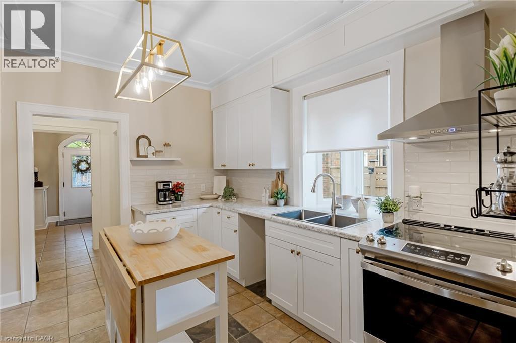 115 Filbert Street, Kitchener, ON - Indoor Photo Showing Kitchen With Double Sink