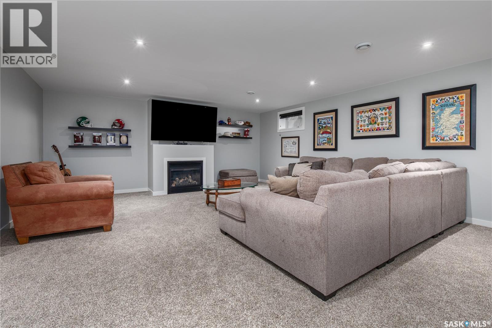 212 Iron Bridge Drive, Moose Jaw, SK - Indoor With Fireplace