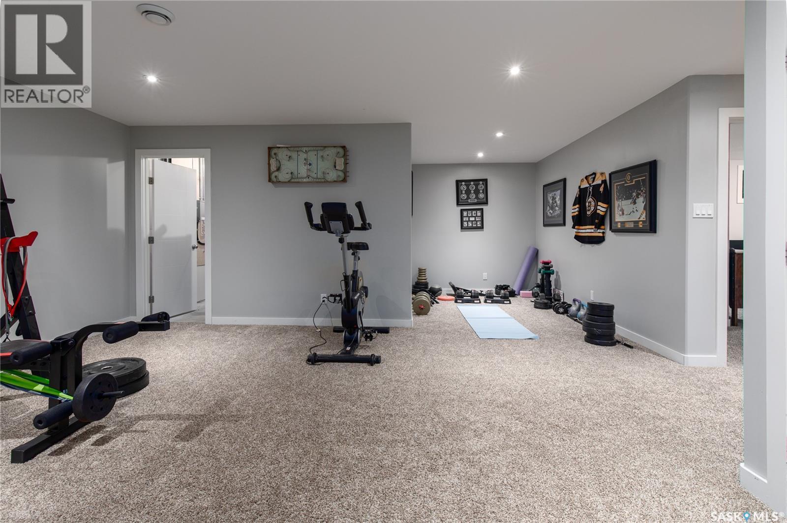 212 Iron Bridge Drive, Moose Jaw, SK - Indoor Photo Showing Gym Room