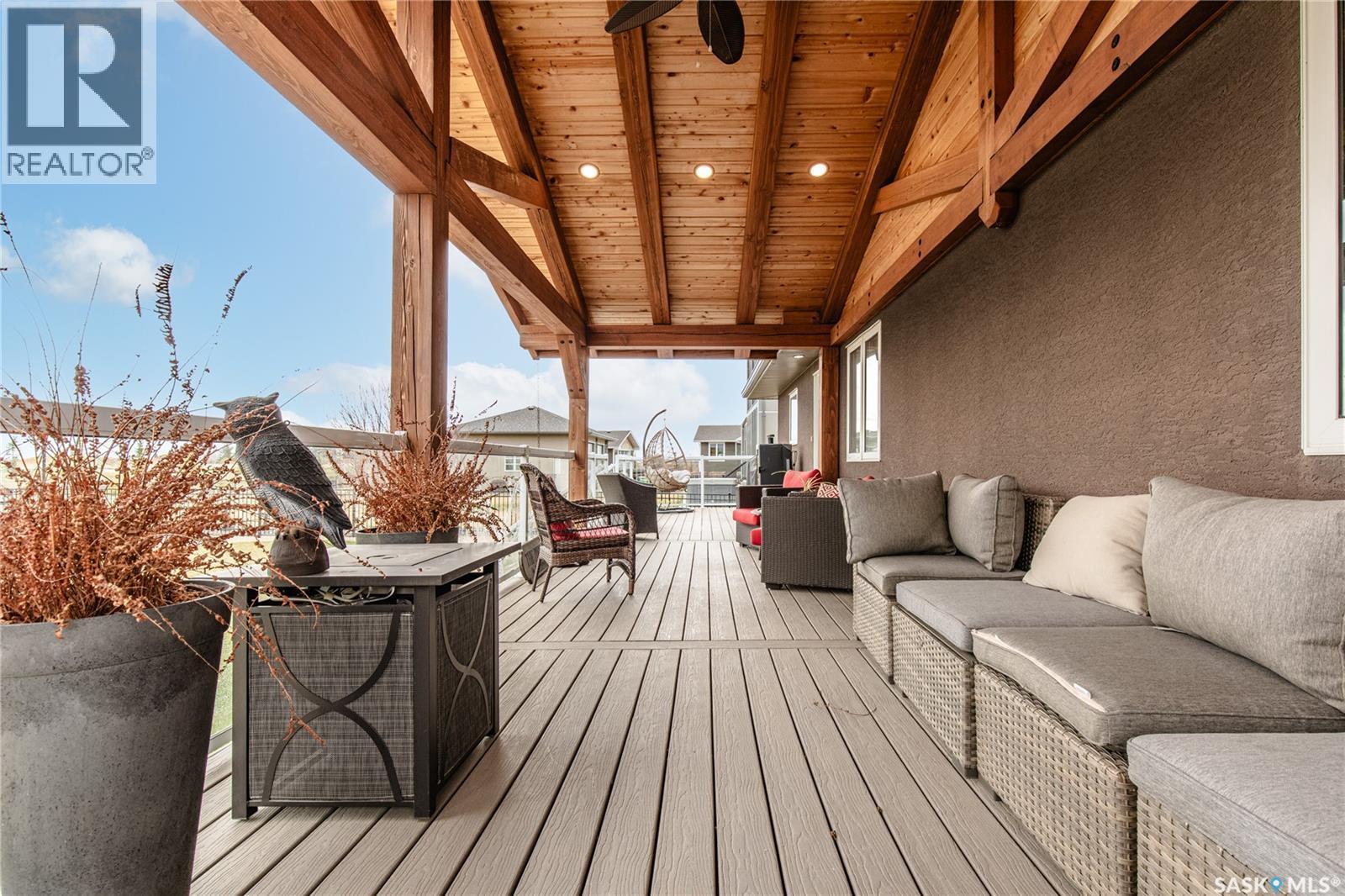 212 Iron Bridge Drive, Moose Jaw, SK - Outdoor With Deck Patio Veranda With Exterior