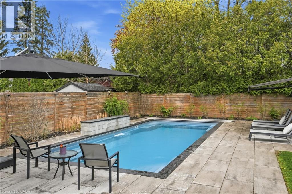 735 George Street, Burlington, ON - Outdoor With In Ground Pool With Deck Patio Veranda With Backyard