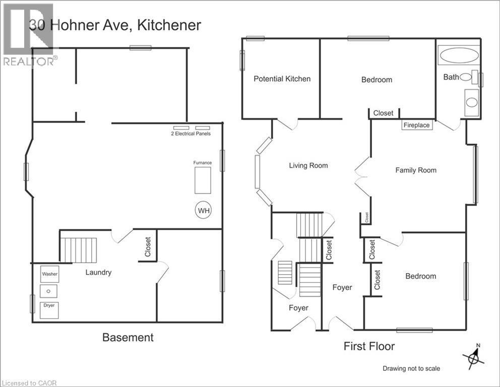 Floor plan basement and first floor - 30 Hohner Avenue, Kitchener, ON - Other