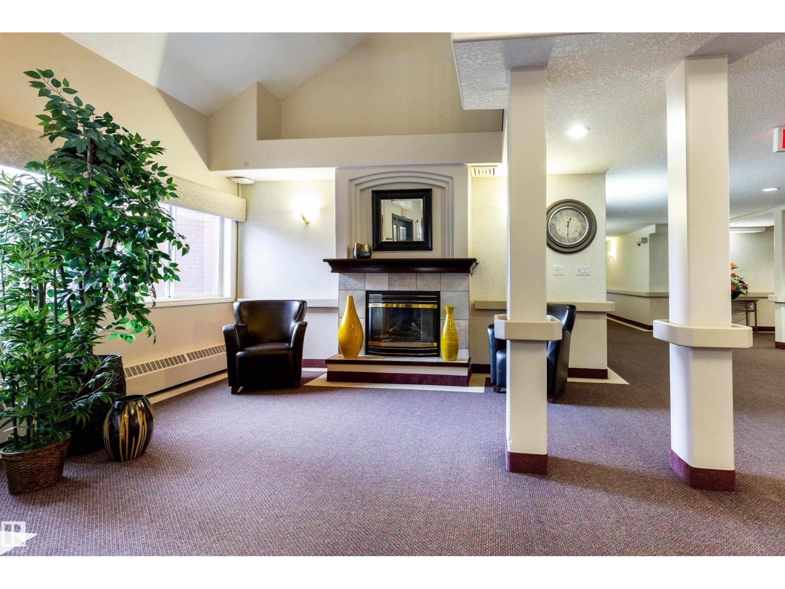 #112 6703 172 St Nw, Edmonton, AB - Indoor With Fireplace