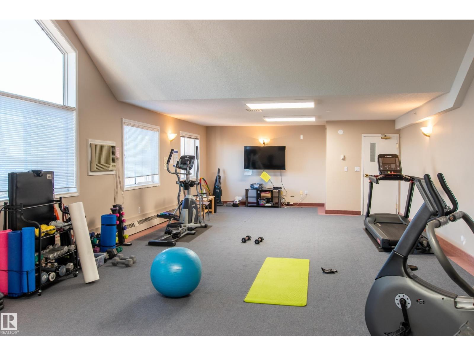 #112 6703 172 St Nw, Edmonton, AB - Indoor Photo Showing Gym Room