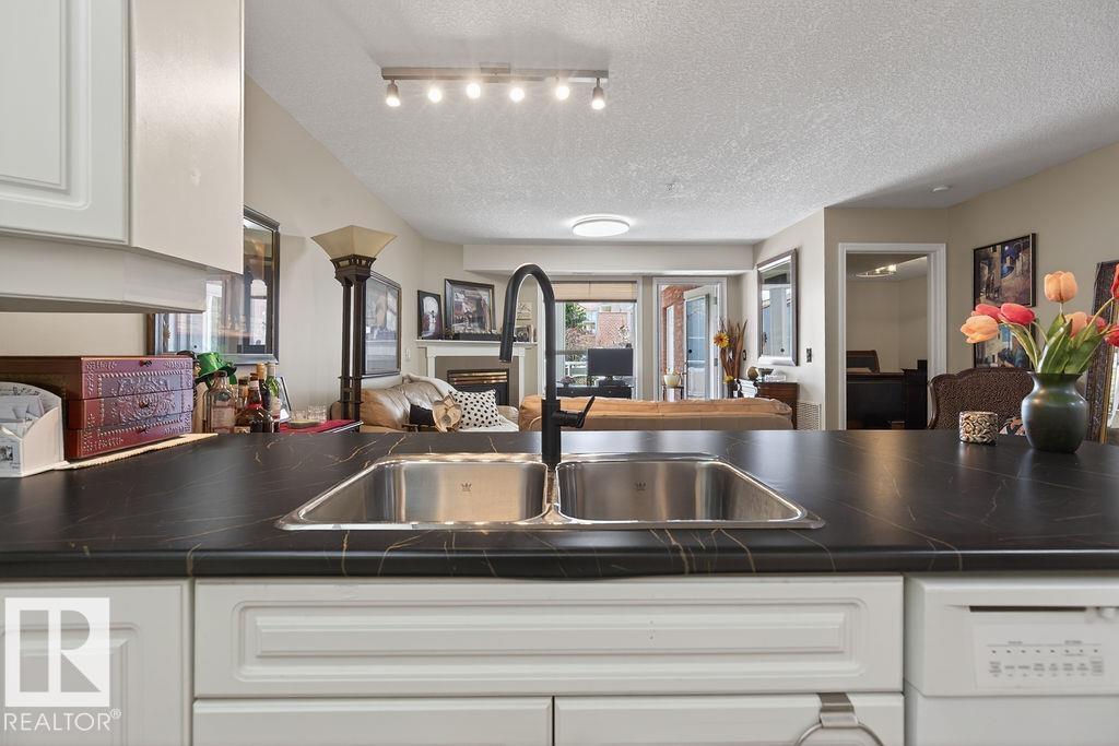 #112 6703 172 St Nw, Edmonton, AB - Indoor Photo Showing Kitchen With Double Sink