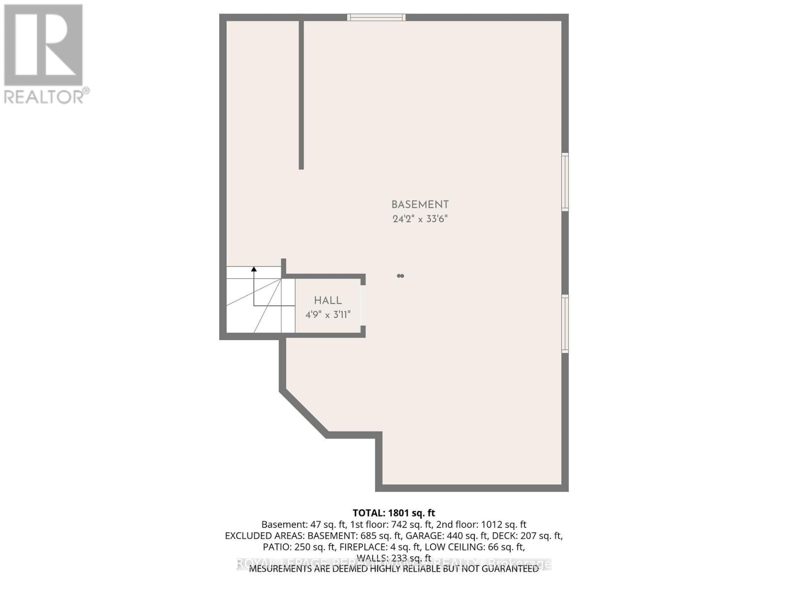 Unfinished basement plan - 531 Du Bercail Road, Champlain, ON - Other