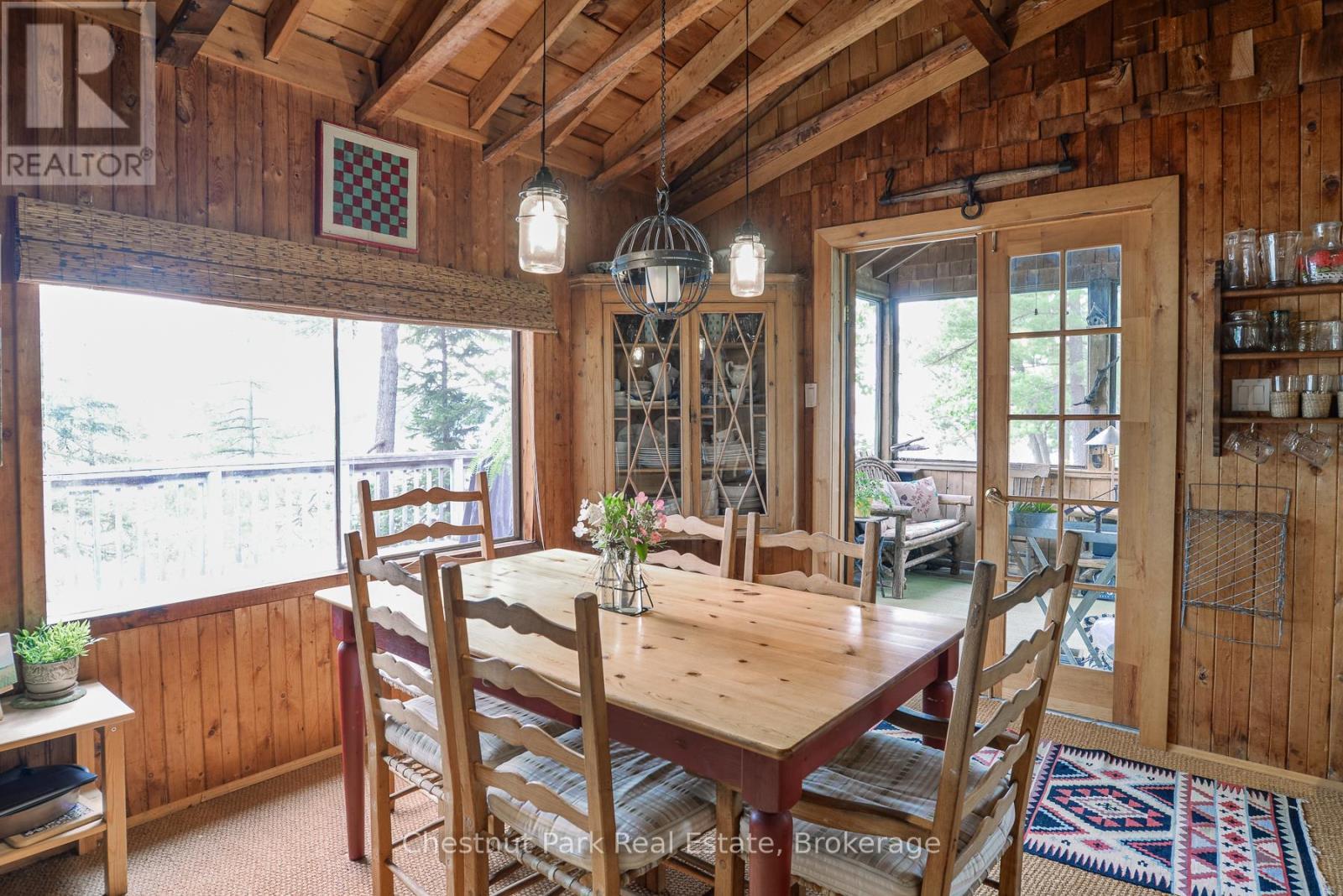 Dining room off kitchen - 1 Rose Island, Gravenhurst (Morrison), ON - Indoor Photo Showing Dining Room