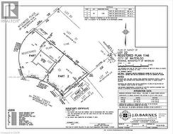 Plan of Survey. Detailing boundaries and property divisions for the specified lot -