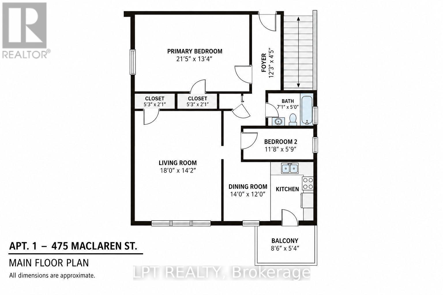 Apt 1 - 475 Maclaren Street, Ottawa, ON
