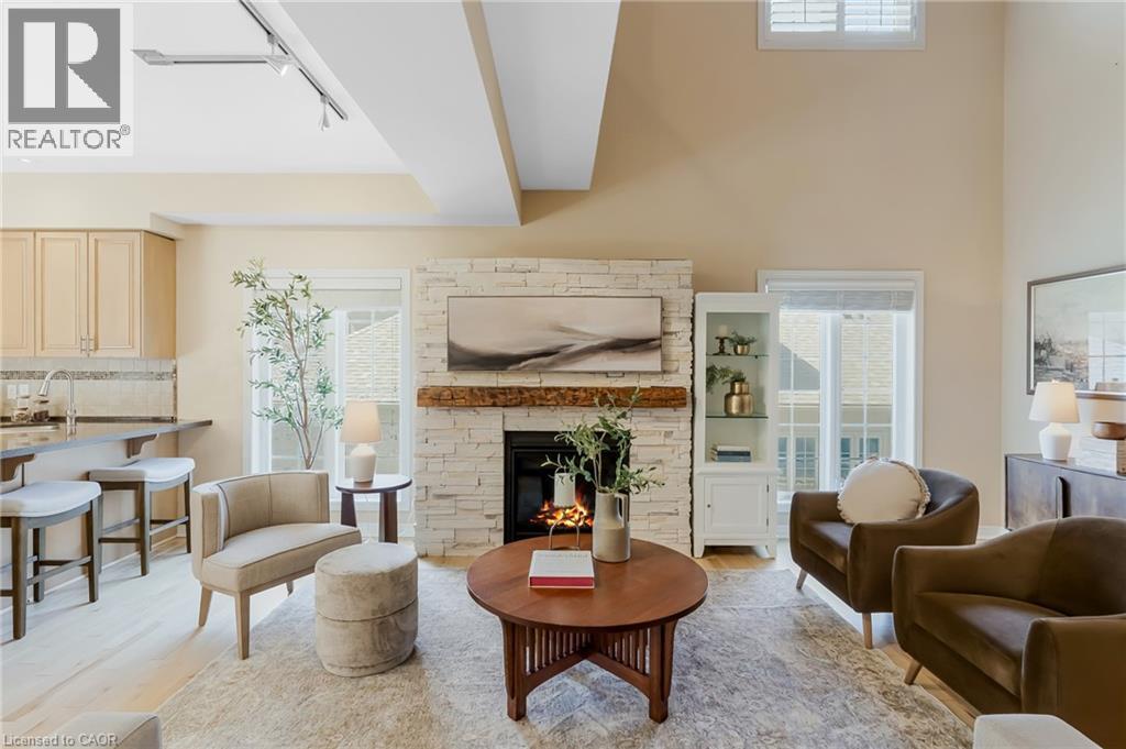 227 Chestnut Hill Crescent, Kitchener, ON - Indoor Photo Showing Living Room With Fireplace