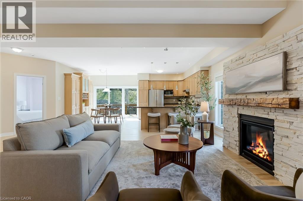 227 Chestnut Hill Crescent, Kitchener, ON - Indoor Photo Showing Living Room With Fireplace