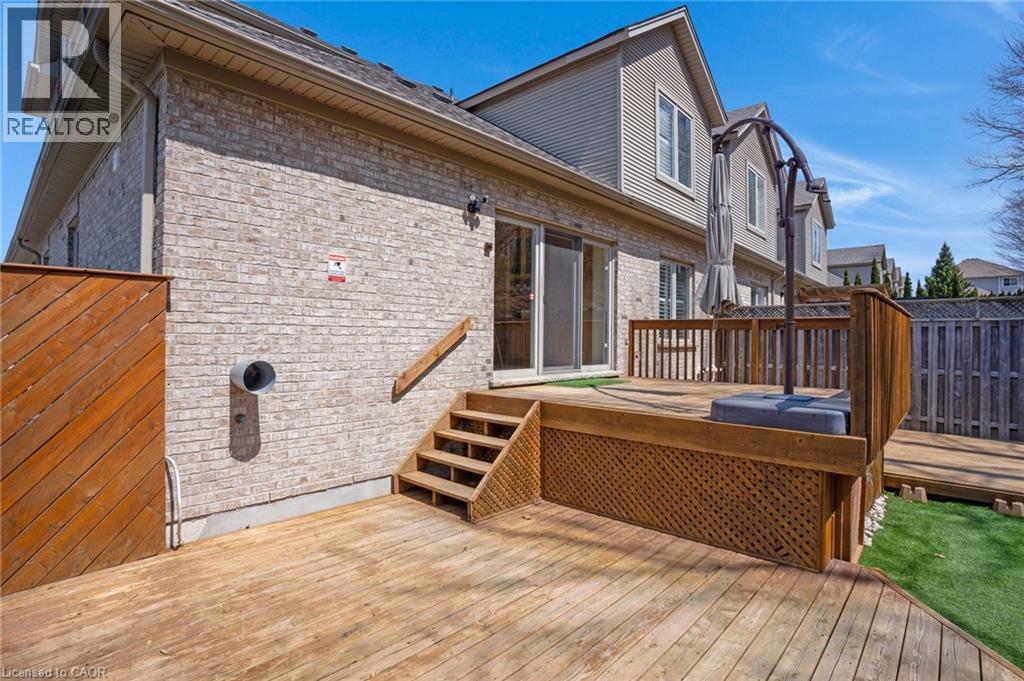 Multi-level wood-finish deck with integrated steps - 227 Chestnut Hill Crescent, Kitchener, ON - Outdoor With Deck Patio Veranda With Exterior