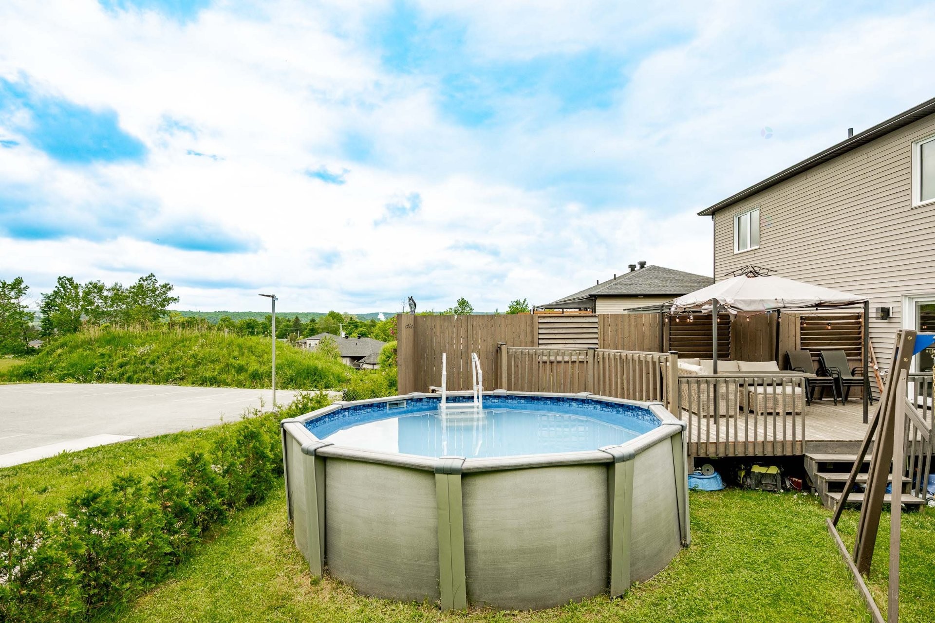Extérieur - 95 Rue Raymond-Auger, Sherbrooke (Brompton/Rock Forest/Saint-Élie/Deauville), QC - Outdoor With Above Ground Pool