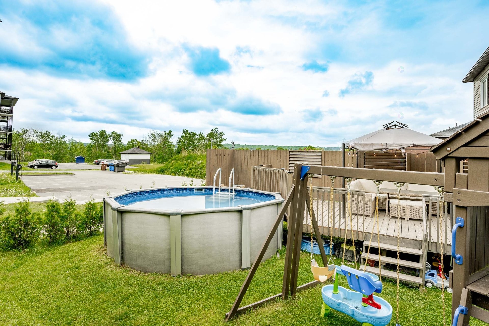 Extérieur - 95 Rue Raymond-Auger, Sherbrooke (Brompton/Rock Forest/Saint-Élie/Deauville), QC - Outdoor With Above Ground Pool With Backyard