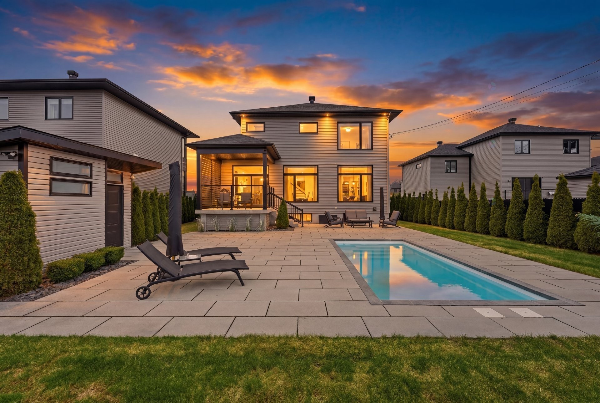 Cour - 123 Av. Du Littoral, Saint-Paul, QC - Outdoor With In Ground Pool With Deck Patio Veranda