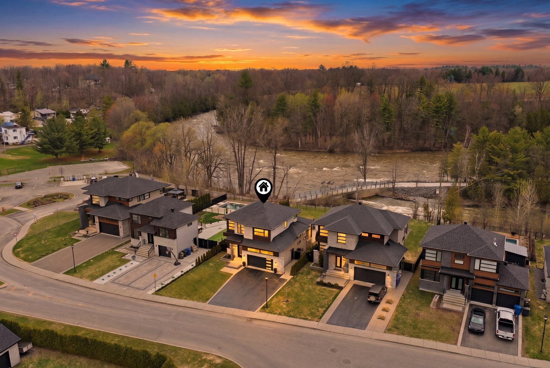 Photo aérienne - 123 Av. Du Littoral, Saint-Paul, QC - Outdoor With View