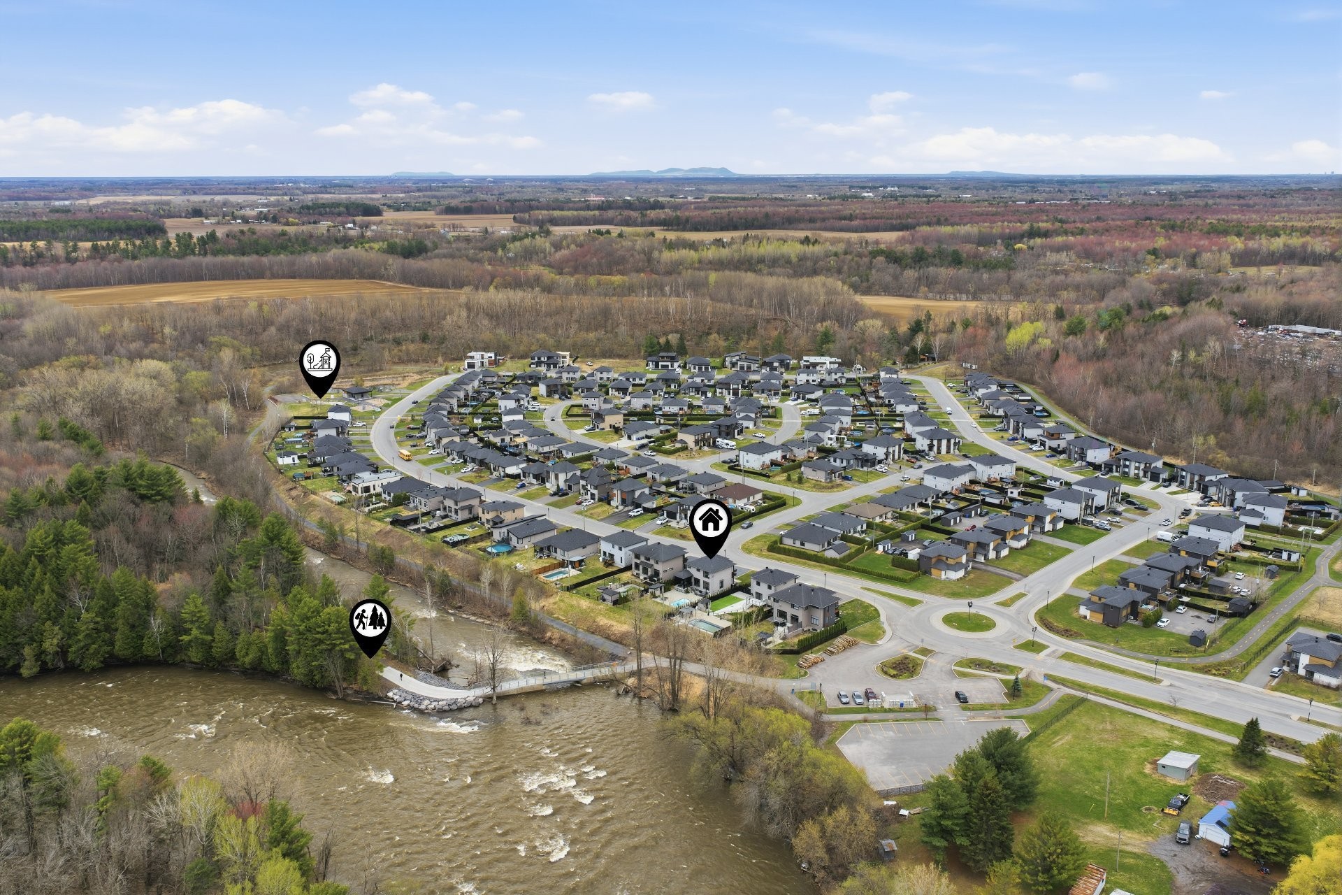 Photo aérienne - 123 Av. Du Littoral, Saint-Paul, QC - Outdoor With View