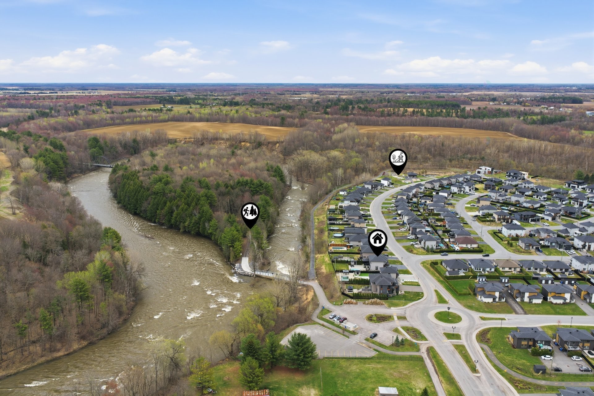 Photo aérienne - 123 Av. Du Littoral, Saint-Paul, QC - Outdoor With View