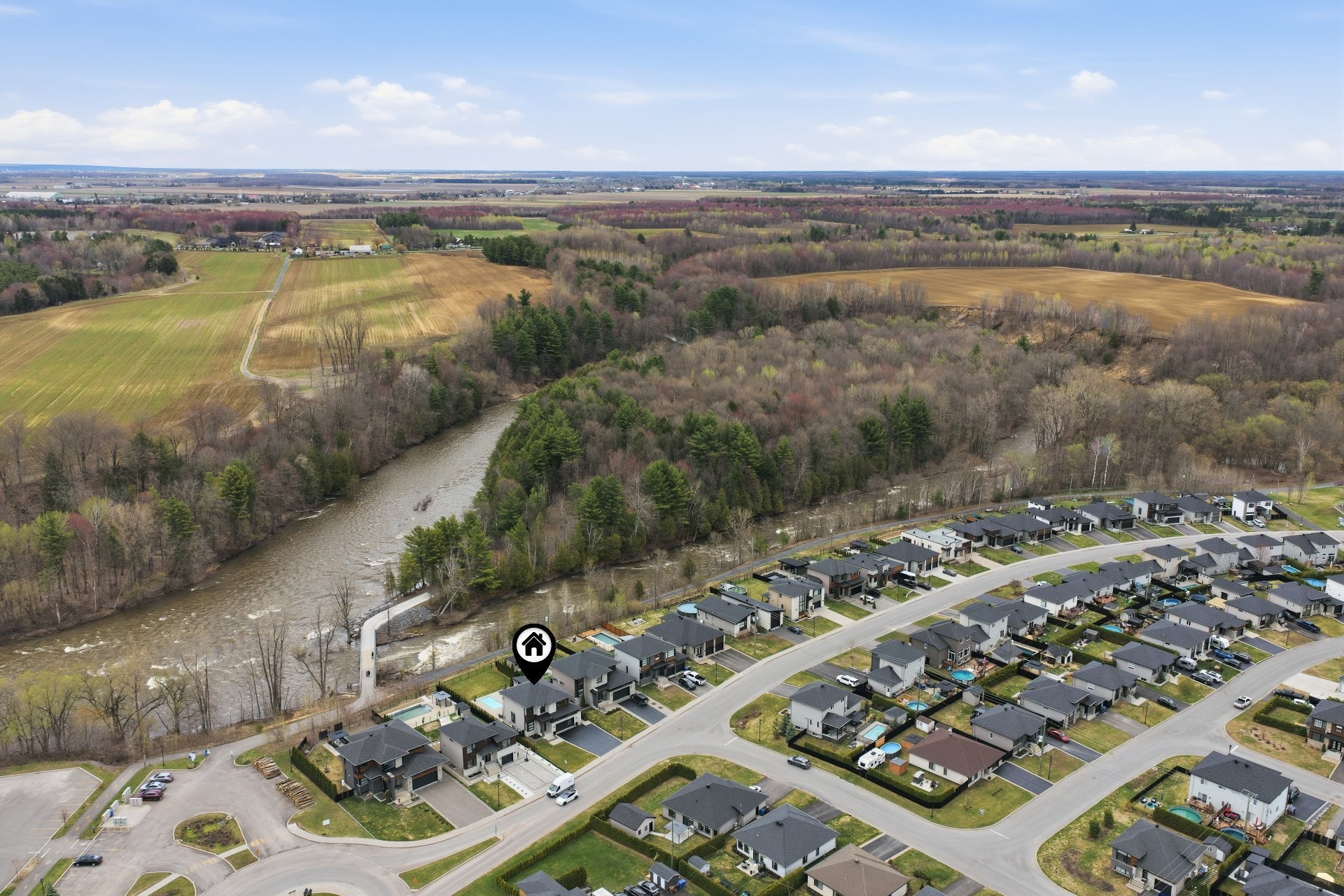 Photo aérienne - 123 Av. Du Littoral, Saint-Paul, QC - Outdoor With View