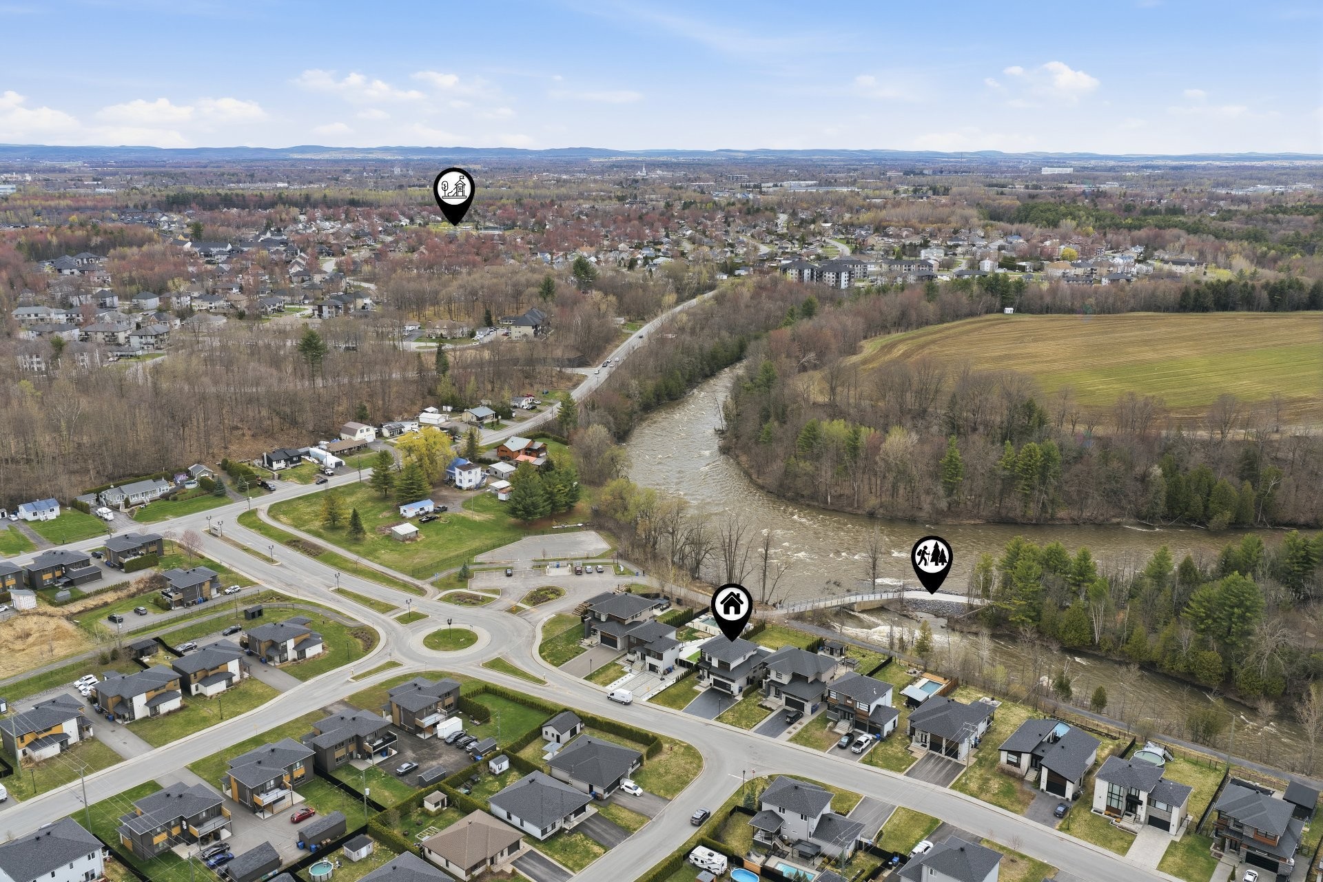 Photo aérienne - 123 Av. Du Littoral, Saint-Paul, QC - Outdoor With View