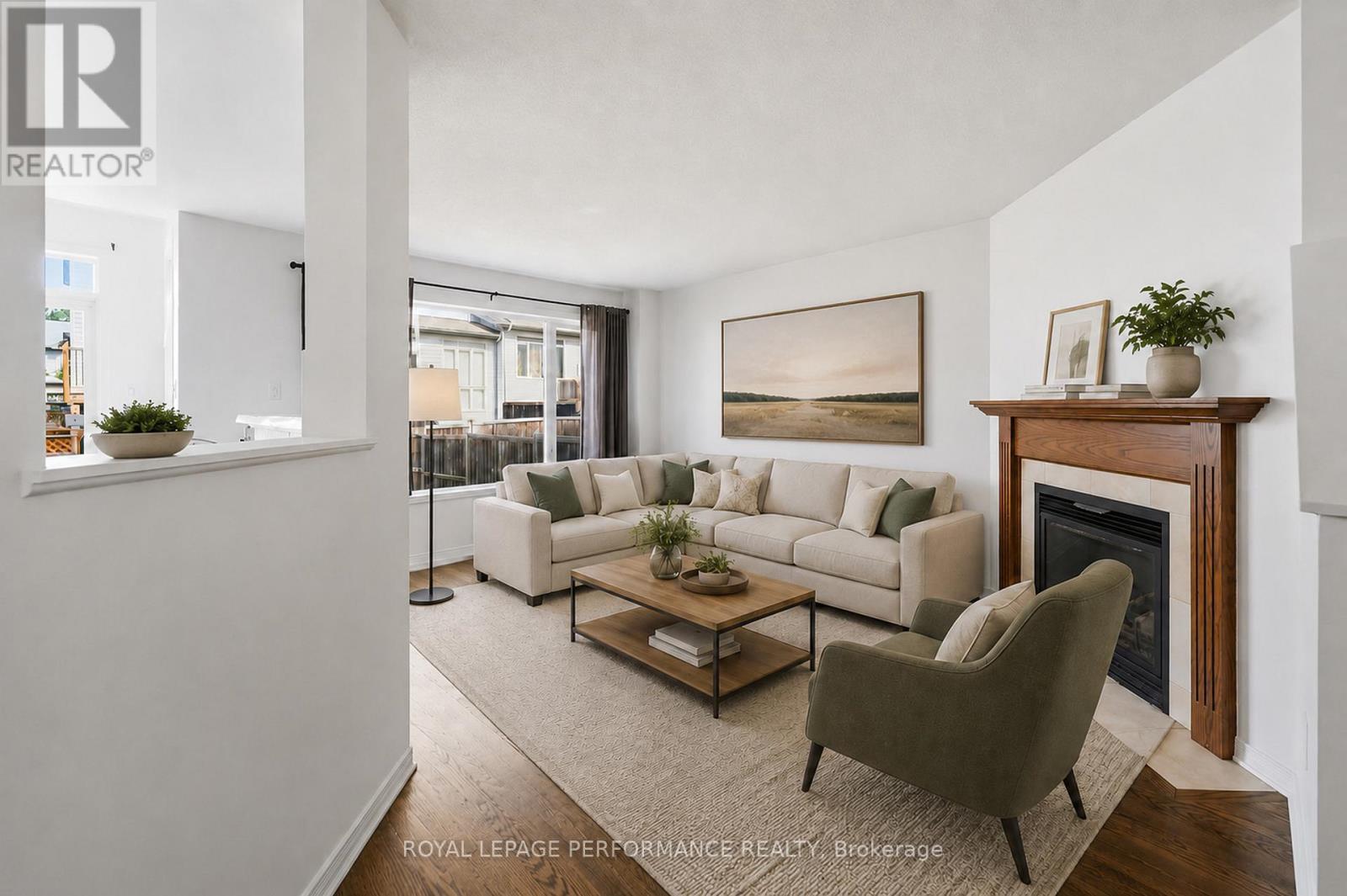 Virtually staged living room - 277 Rolling Meadow Crescent, Ottawa, ON