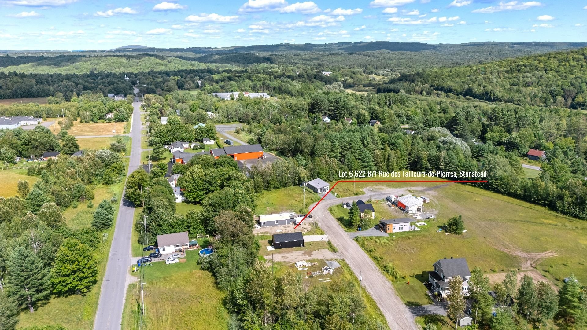 Aerial View - Rue Des Tailleurs-De-Pierre, Stanstead - Ville, QC