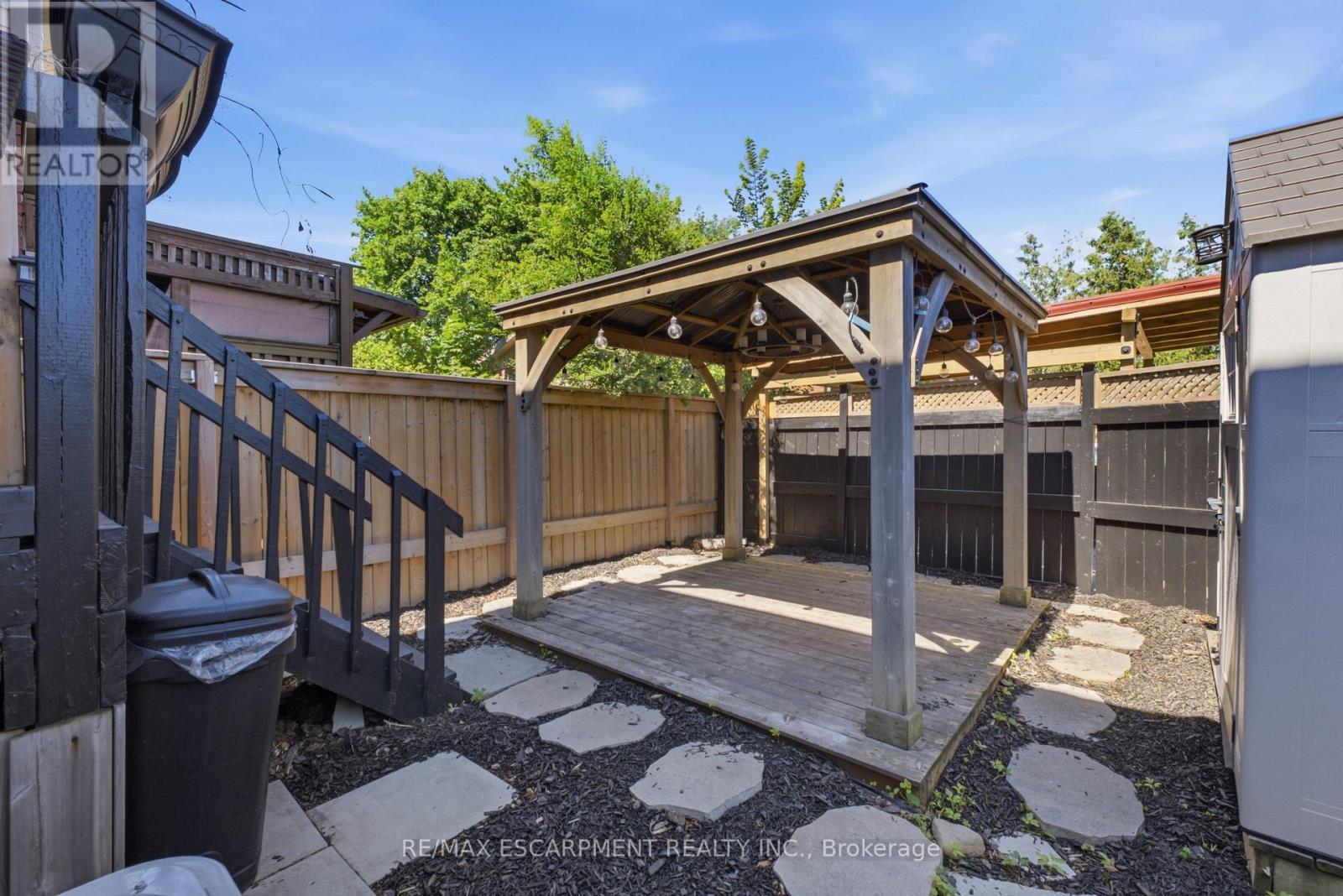 Backyard Gazebo with Shed - 309 Cope Street, Hamilton, ON - Outdoor