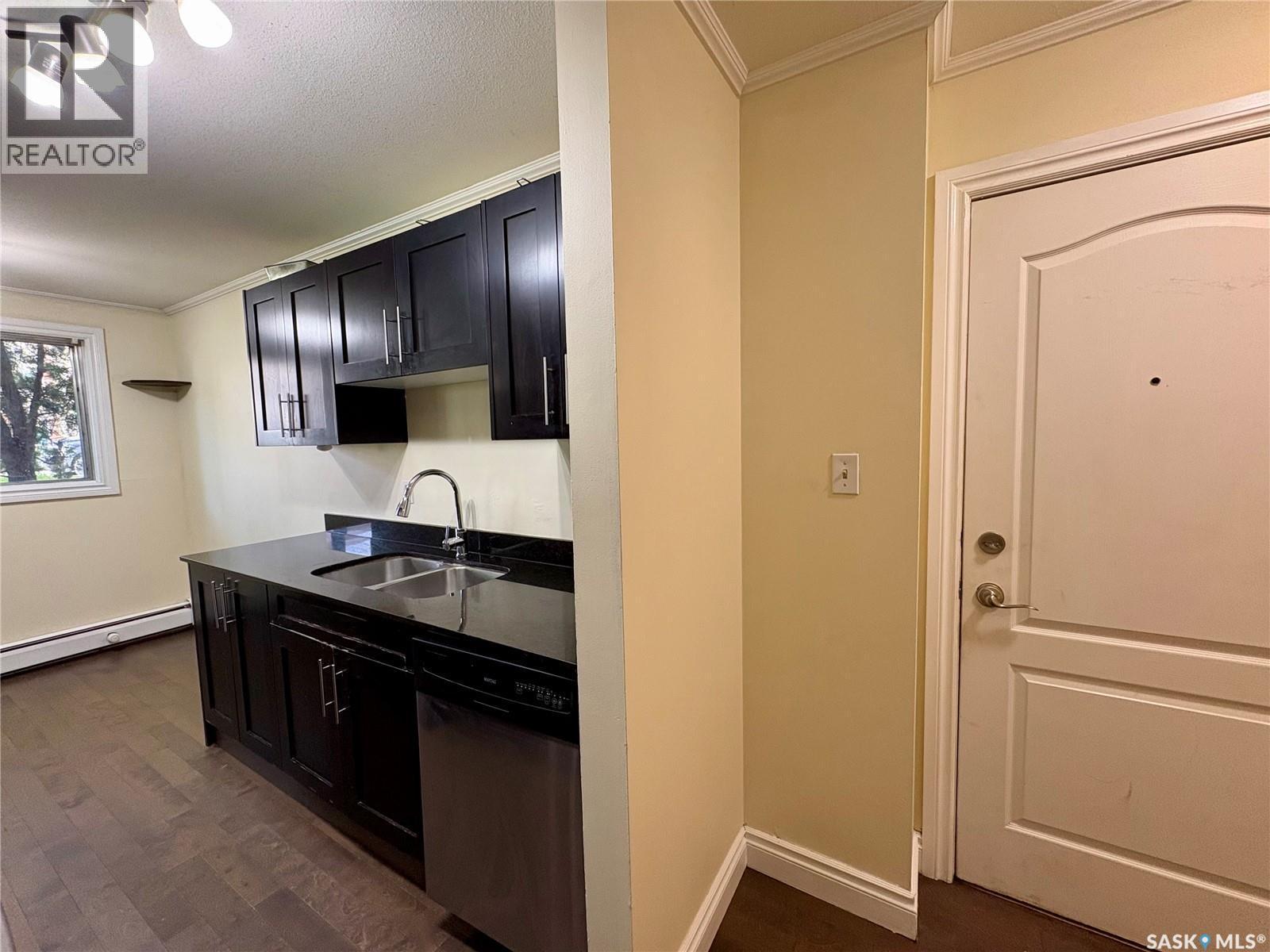102 920 9Th Street E, Saskatoon, SK - Indoor Photo Showing Kitchen With Double Sink