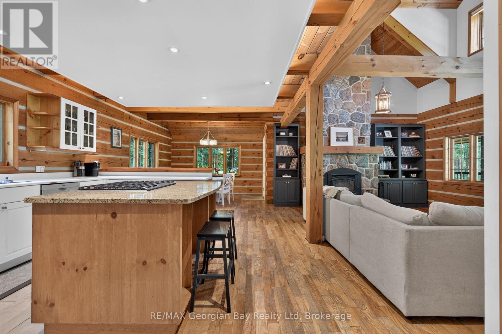 19 Kingfisher Crescent, Tiny, ON - Indoor With Fireplace