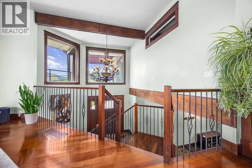 Looking down to grand foyer - 13707 Watson Drive, Coldstream, BC