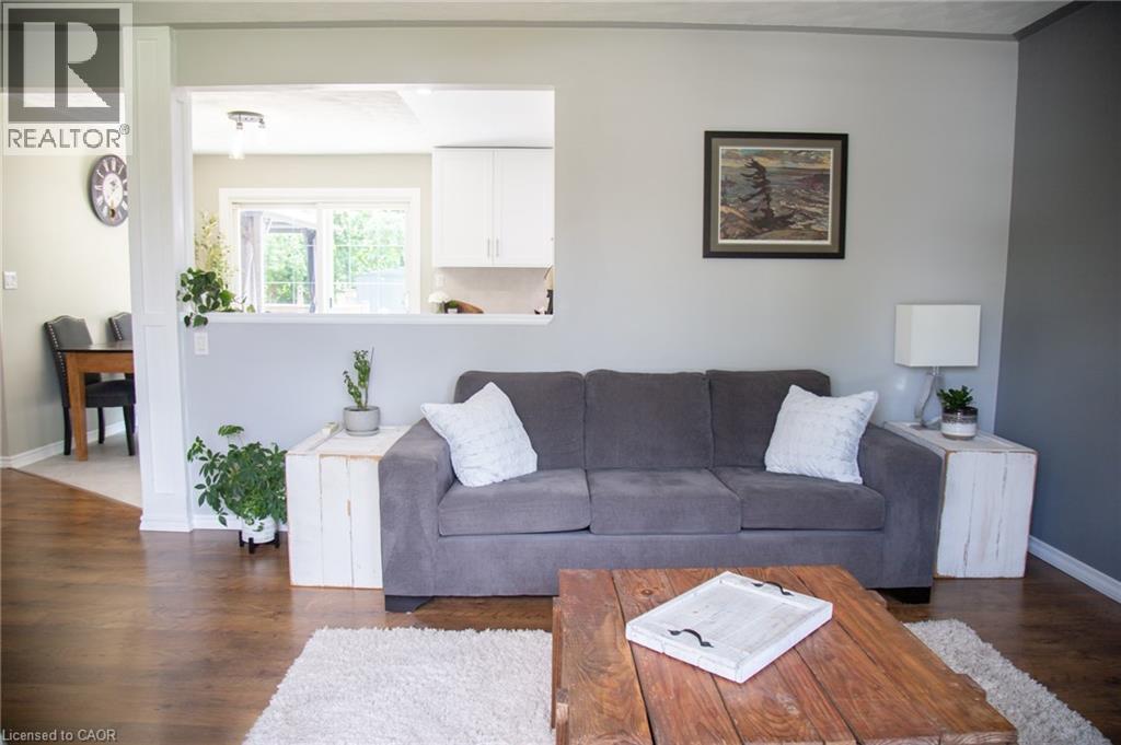Peek-a-boo look from the Living Room to the Eat-In Kitchen - 294 South Drive, Simcoe, ON