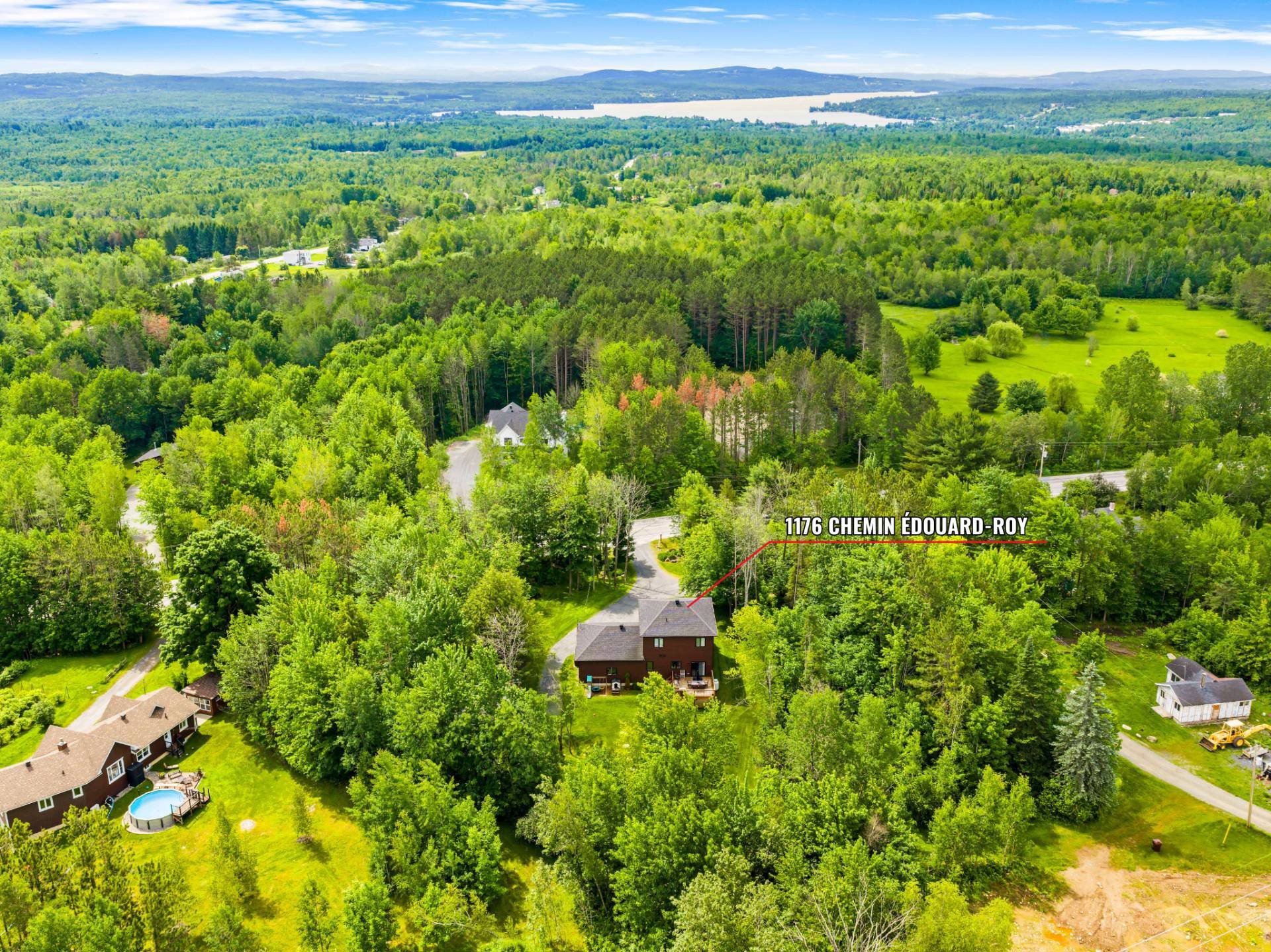Aerial View - 1176 Ch. Édouard-Roy, Sherbrooke (Brompton/Rock Forest/Saint-Élie/Deauville), QC - Outdoor With View