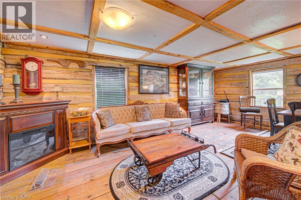Original Log House - now sitting and dining room - 1032 Gore Road, Hamilton, ON