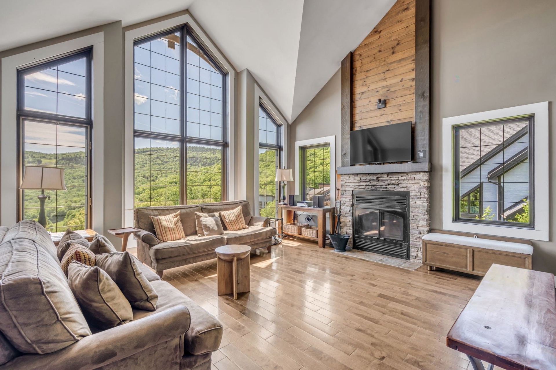 Living Room - 17Z Ch. Blanc, Stoneham-Et-Tewkesbury, QC - Indoor Photo Showing Living Room With Fireplace