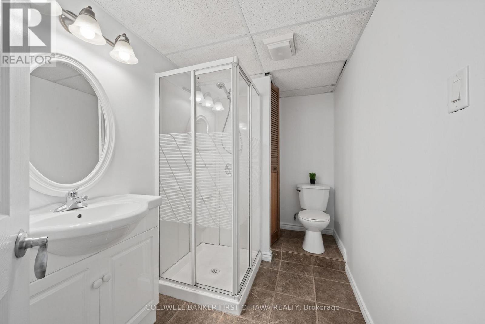3 pc basement bathroom w stand up shower! - 12 Bradgate Drive, Ottawa, ON