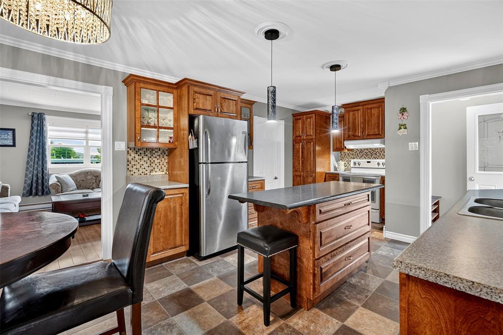 35 Crossroads Road, Carbonear, NL - Indoor Photo Showing Kitchen With Double Sink