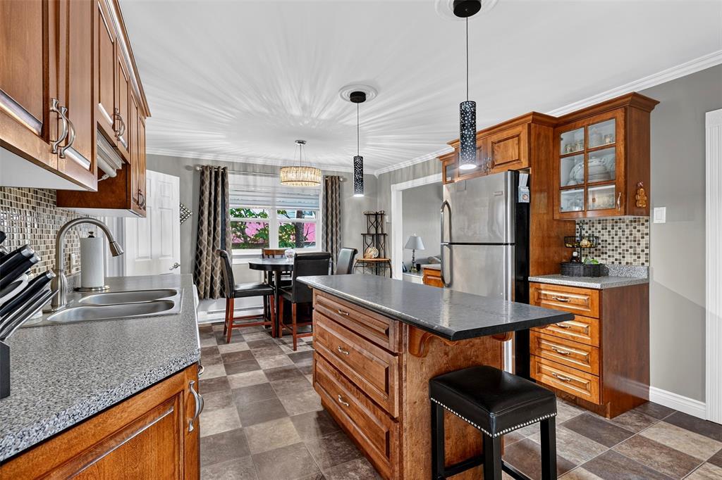 35 Crossroads Road, Carbonear, NL - Indoor Photo Showing Kitchen With Double Sink