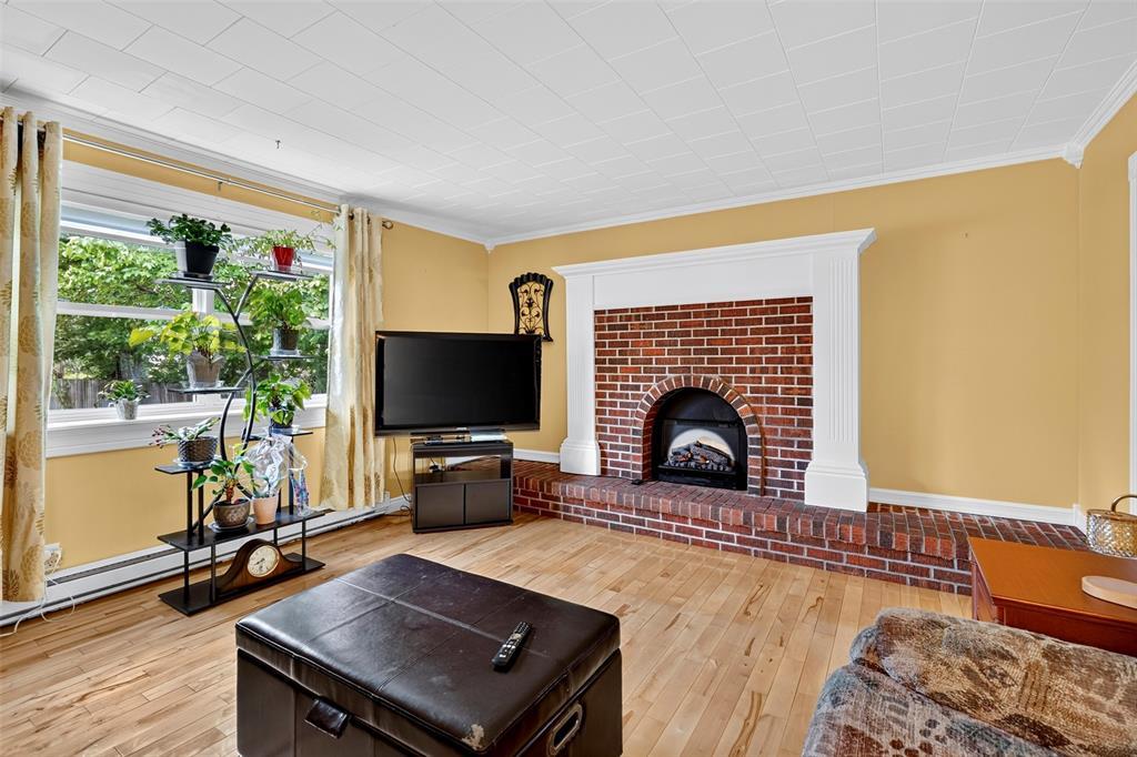 35 Crossroads Road, Carbonear, NL - Indoor Photo Showing Living Room With Fireplace