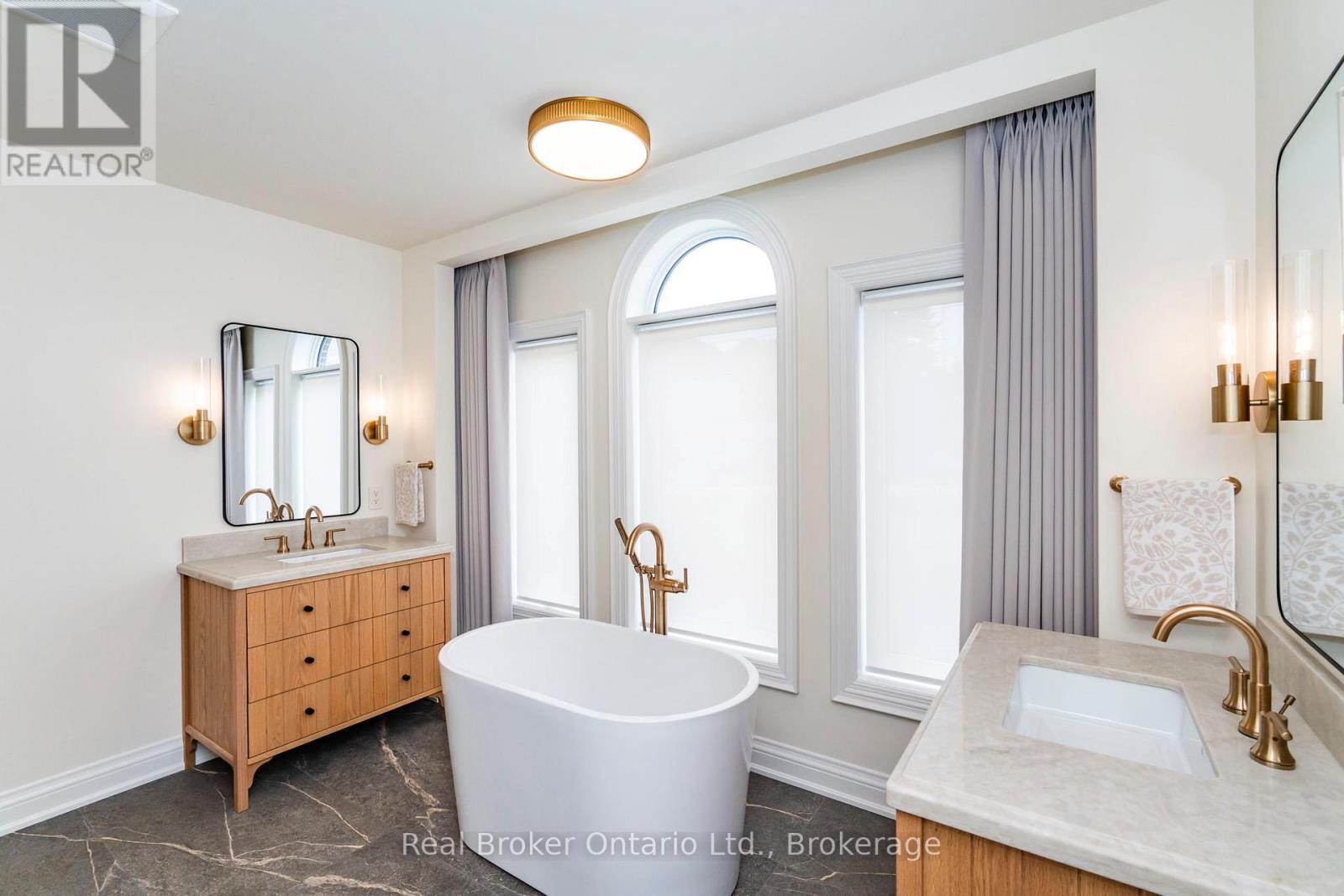Dual Oak/Marble Vanities - Heated Floor - 930 Marshall Road, Tiny, ON