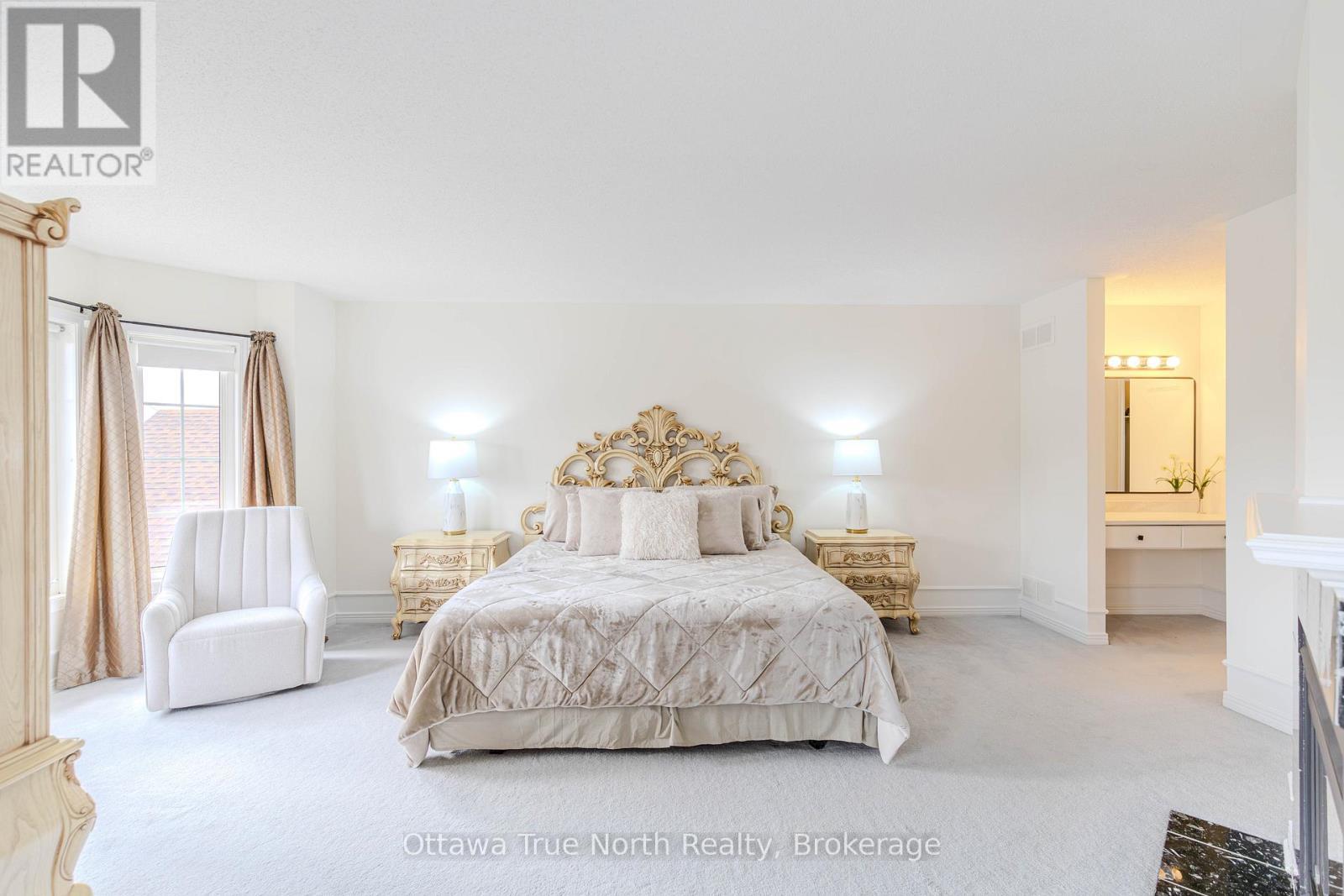 Luxurious primary bedroom w/ fireplace! - 19 Black Tern Crescent, Ottawa, ON