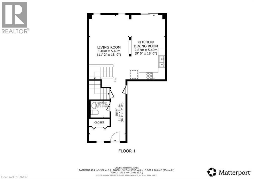 Floor plan - Floor 1 - 980 Creekside Drive, Waterloo, ON - Other