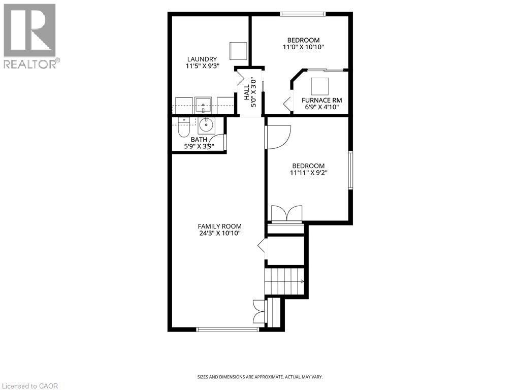 basement layout - 80 Wendover Drive, Hamilton, ON