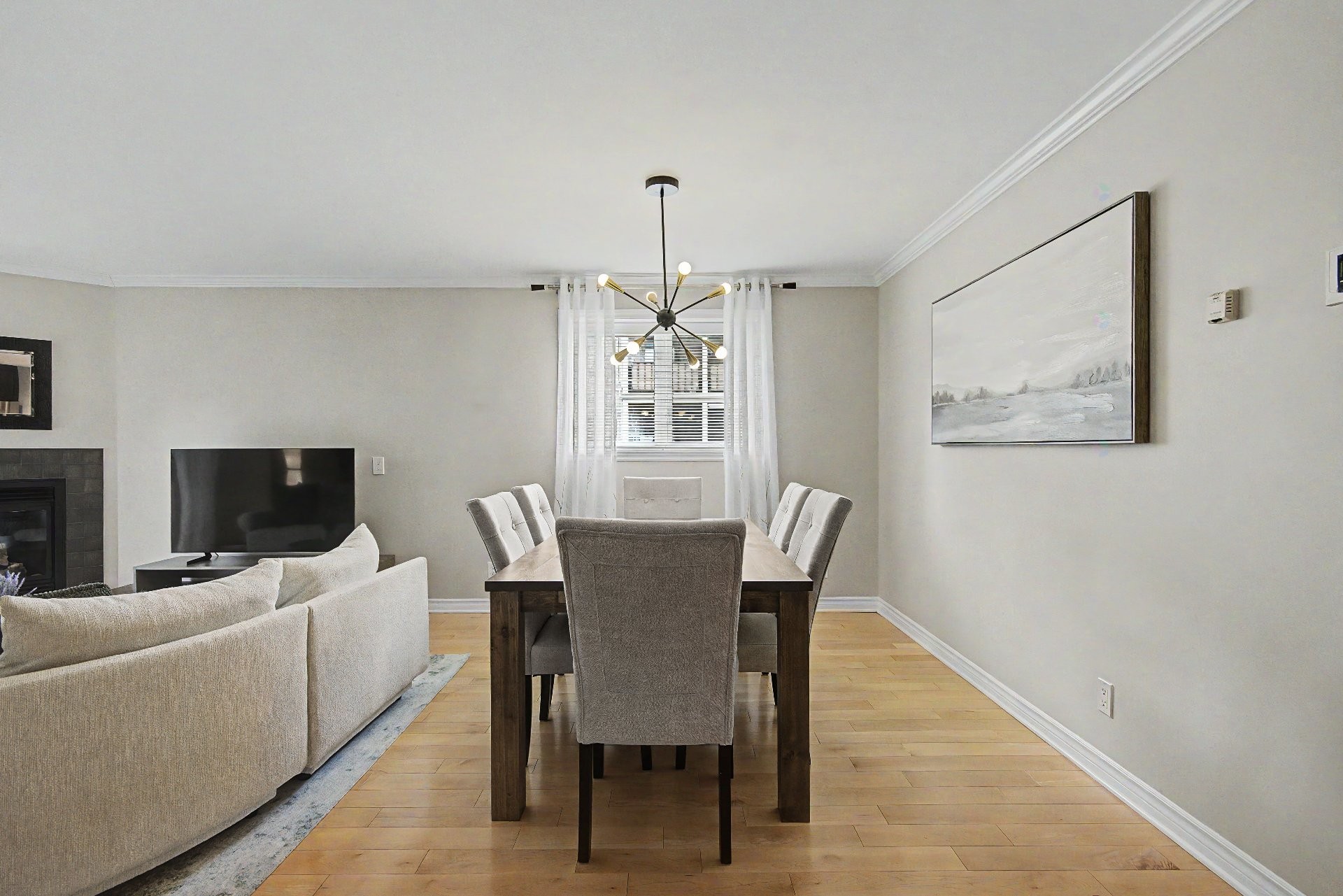 Dining Room - 1-185 Rue Du Sanctuaire, Sainte-Julie, QC - Indoor With Fireplace